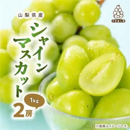 【2026発送】厳選　池田青果のシャインマスカット2房　1kg ふるさと納税【配送不可地域：離島・沖縄県】【1370913】