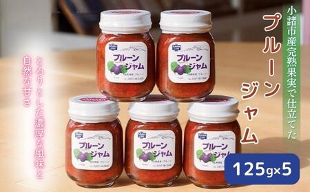 ジャム プルーン 125g 5本 セット 信州小諸産 長野 加工品 フルーツ 果物 
