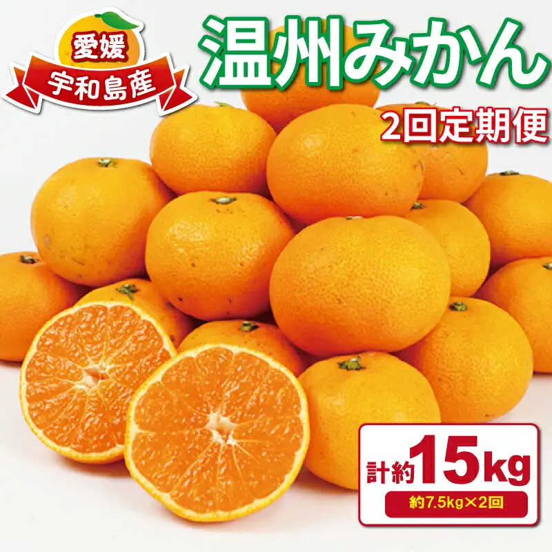 みかん定期便 温州みかん 2回 計15kg 7.5kg×2回 家庭用 平石農園 B018-017007