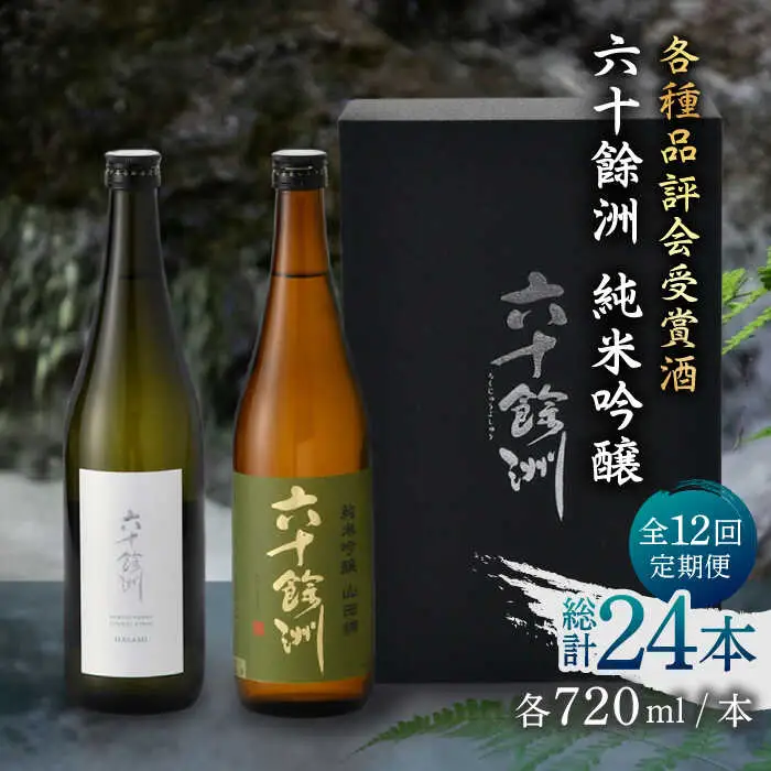 【全12回定期便】六十餘洲 純米吟醸/純米吟醸HASAMI2本セット （各720ml）【今里酒店】[SA29] 
