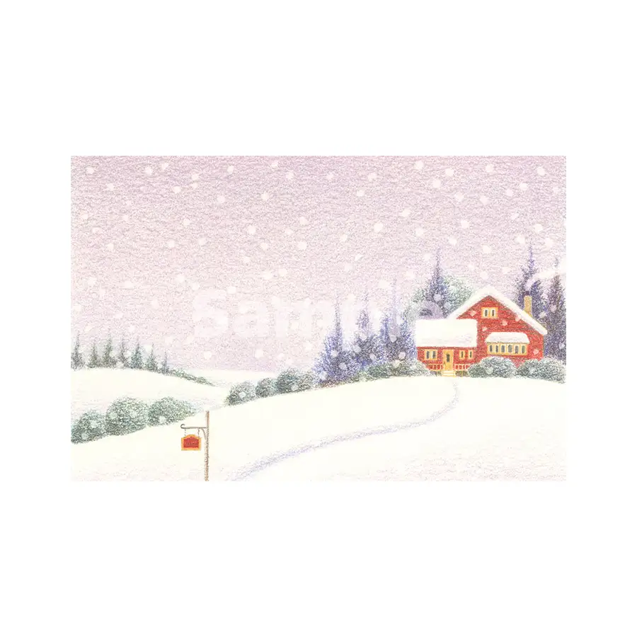渡辺美香子 版画作品「空からの贈り物」