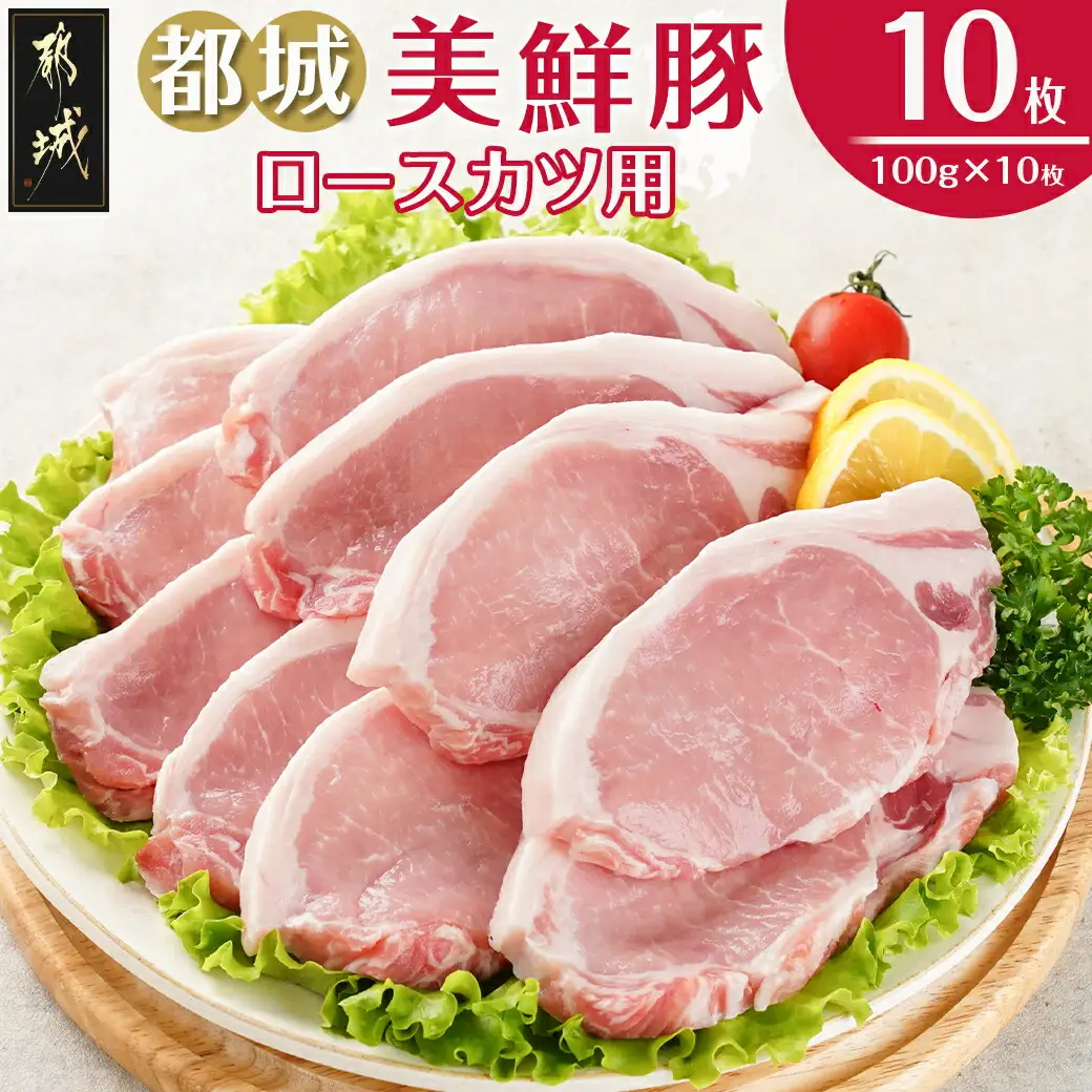 都城美鮮豚ロースカツ用10枚セット〔AA-5402〕_(都城市) 豚 豚ロース 100g×5枚 合計10枚 とんかつ