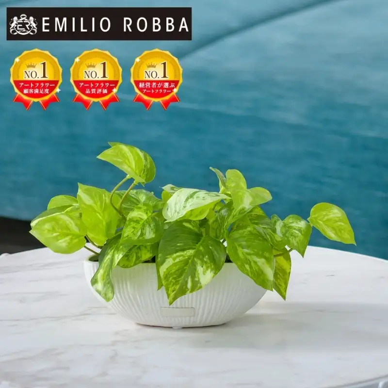 エミリオ・ロバ ポトス アーティフィシャルグリーン Sサイズ 造花 観葉植物 水やり不要 インテリア