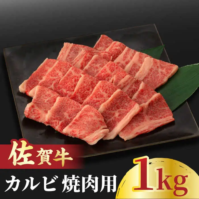 佐賀牛 カルビ 焼肉用 500g×2 計1kg  吉野ヶ里町/NICK’S MEAT[FCY011]