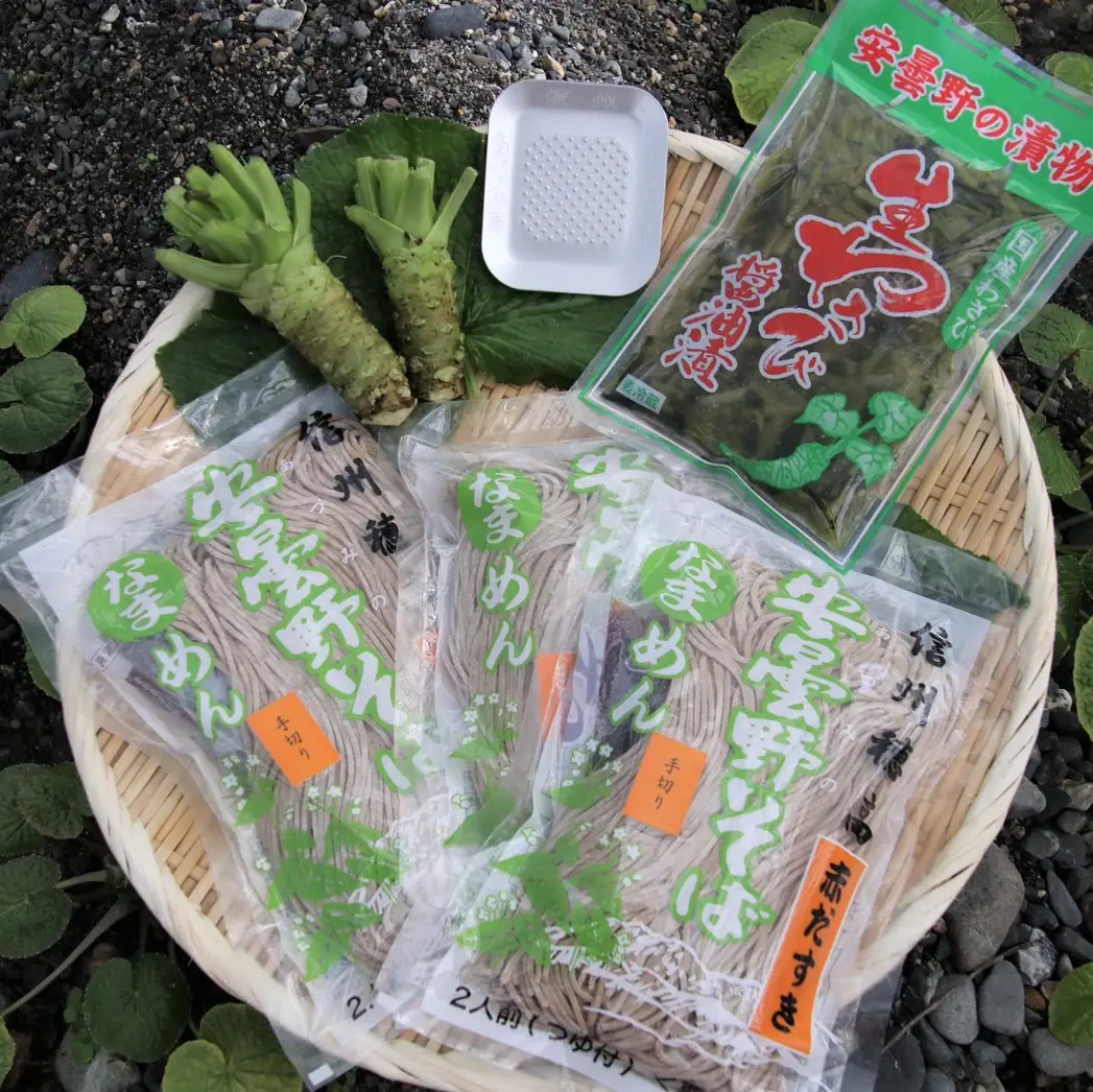 藤屋わさび農園　【特選】生わさびとそばセット