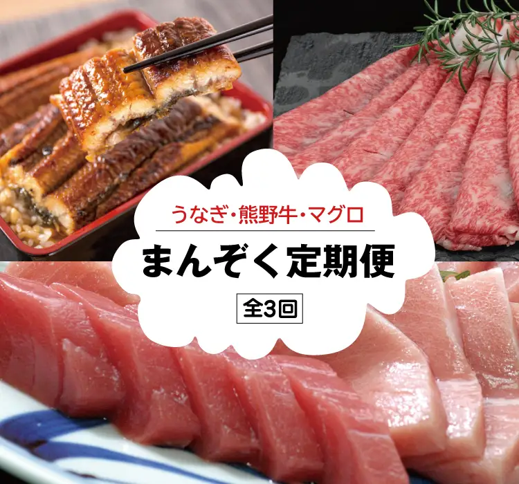 【3か月定期便】贅沢定期便 うなぎ･高級和牛･本マグロ【tkb104】