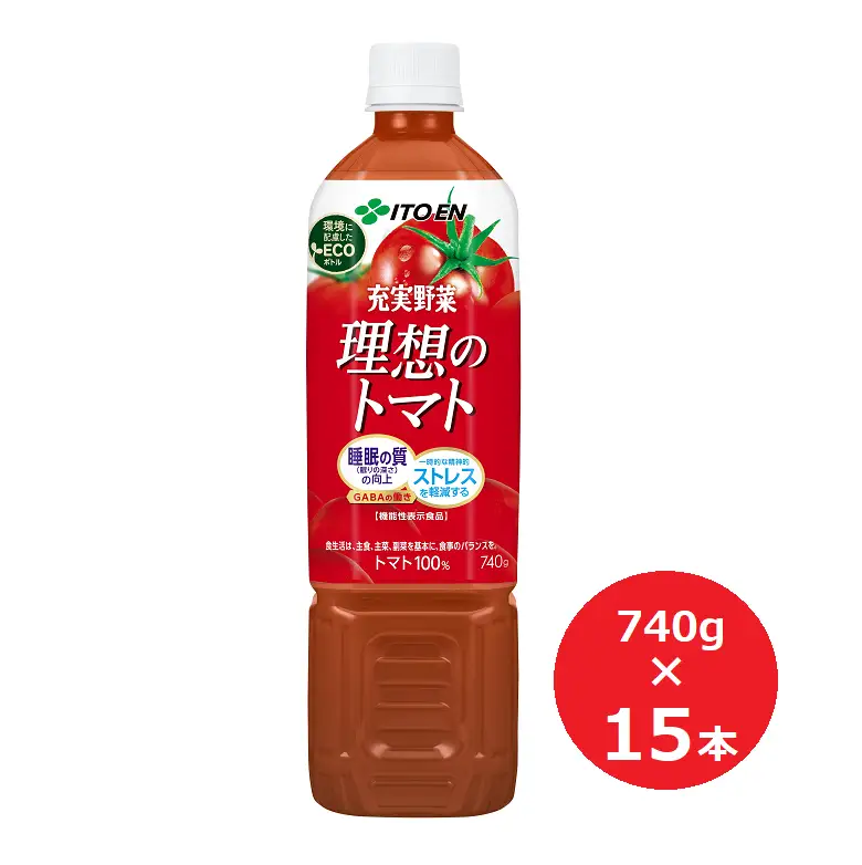 伊藤園　【機能性表示食品】理想のトマト「740ｇ×15本」