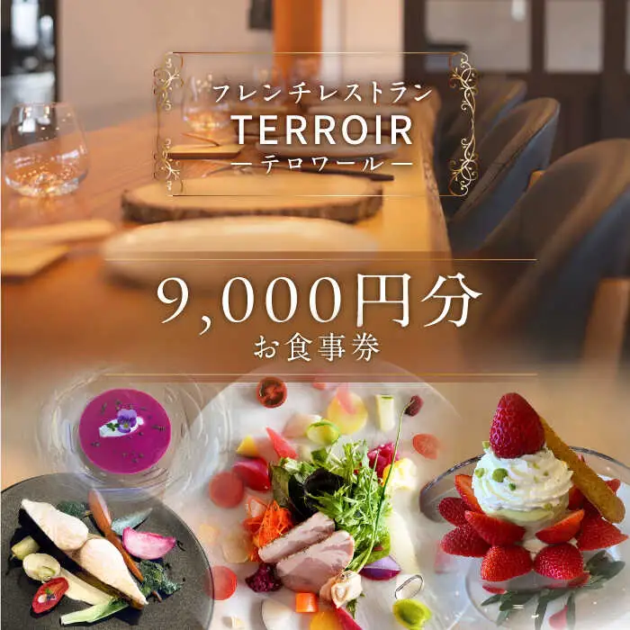 フレンチ レストラン【テロワール】 ランチ・ディナー 共通 お食事券 9,000円分 糸島市 / テロワール 体験 チケット [AMM005]
