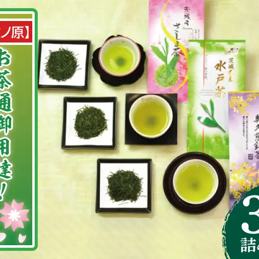【牧ノ原】お茶通御用達！茨城三大銘茶　3本詰合せ（BX-8）