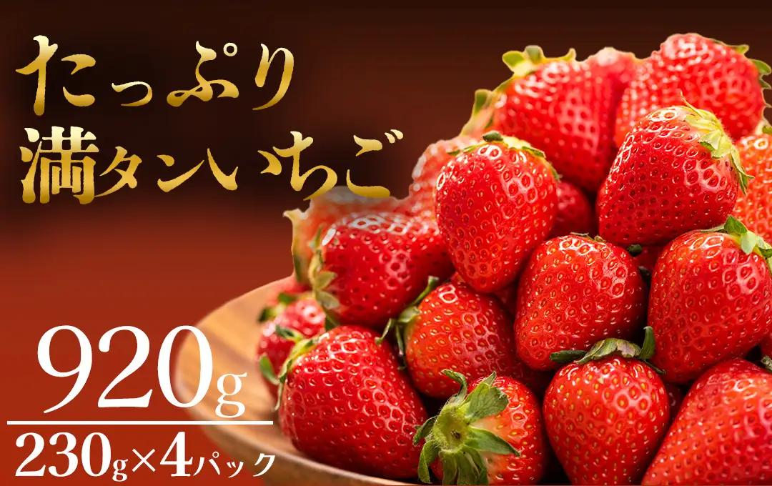いちご【2027年発送】 たっぷり 満タンいちご4パック 　【 苺 いちご フルーツ 果物 】