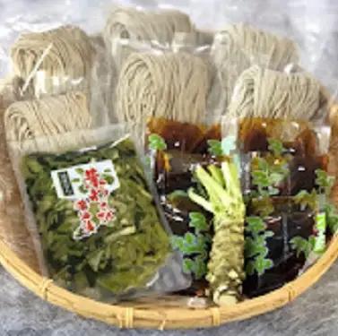 産直センター　生そばとわさび醤油漬けセット