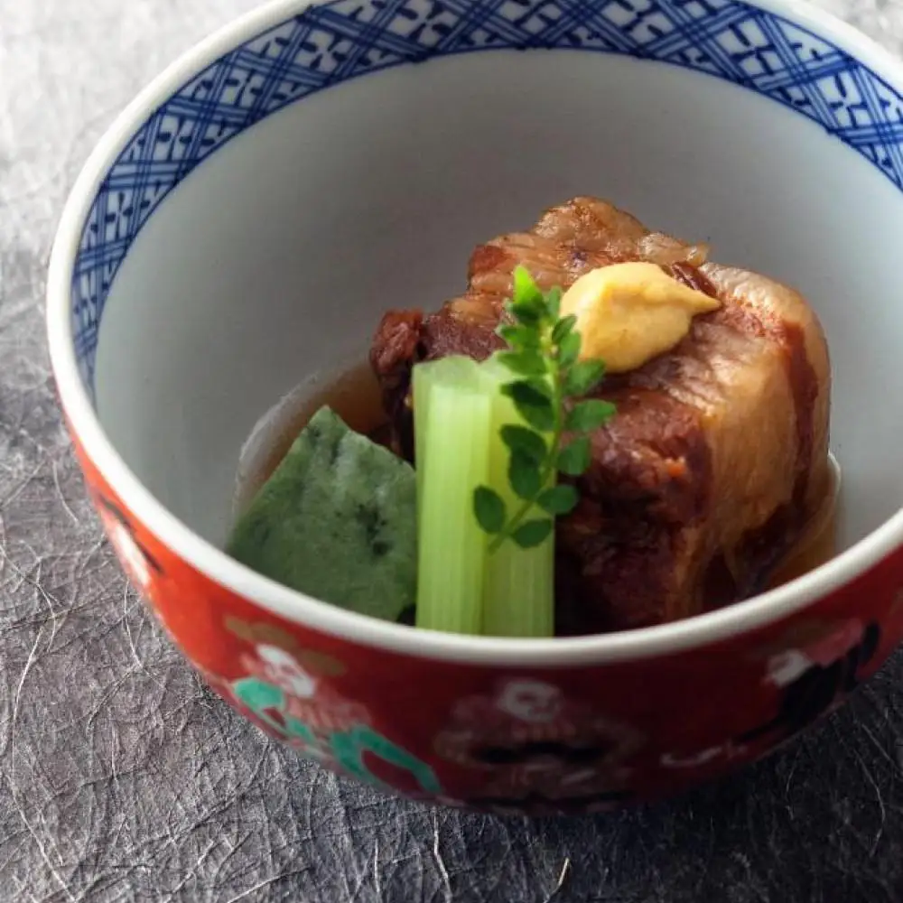 名古屋白壁の料亭か茂免　板前仕込 国産豚使用「ぶた角煮」