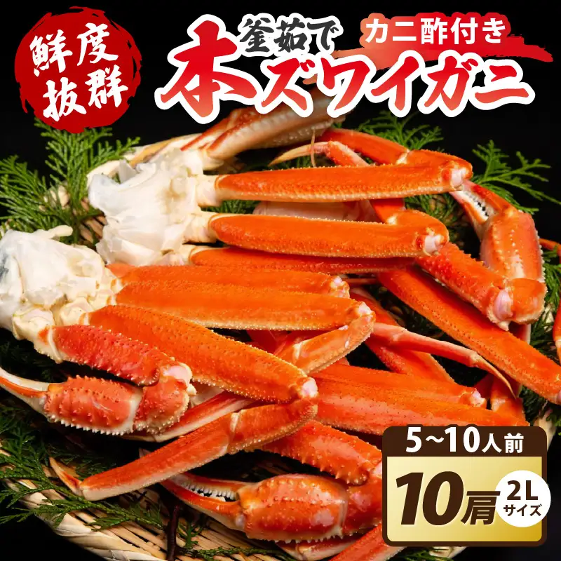 京丹後市 本ズワイガニ かに 2L 茹で 10肩 | かに