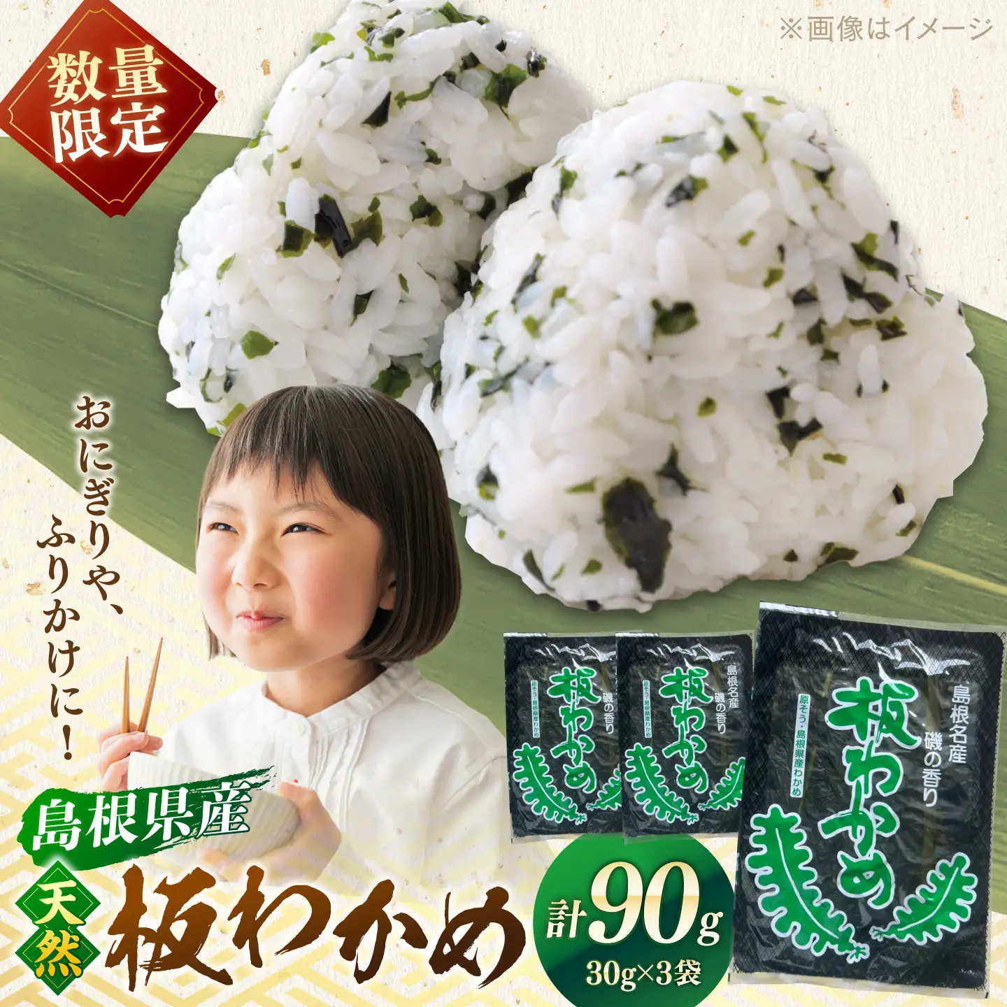 わかめ【先行予約】【数量限定100個】【2027年2月以降発送】 島根県産天然板わかめ 30g×3枚 国産 海藻 乾燥 ワカメ 島根県松江市/美保関わかめ[ALEJ001] 