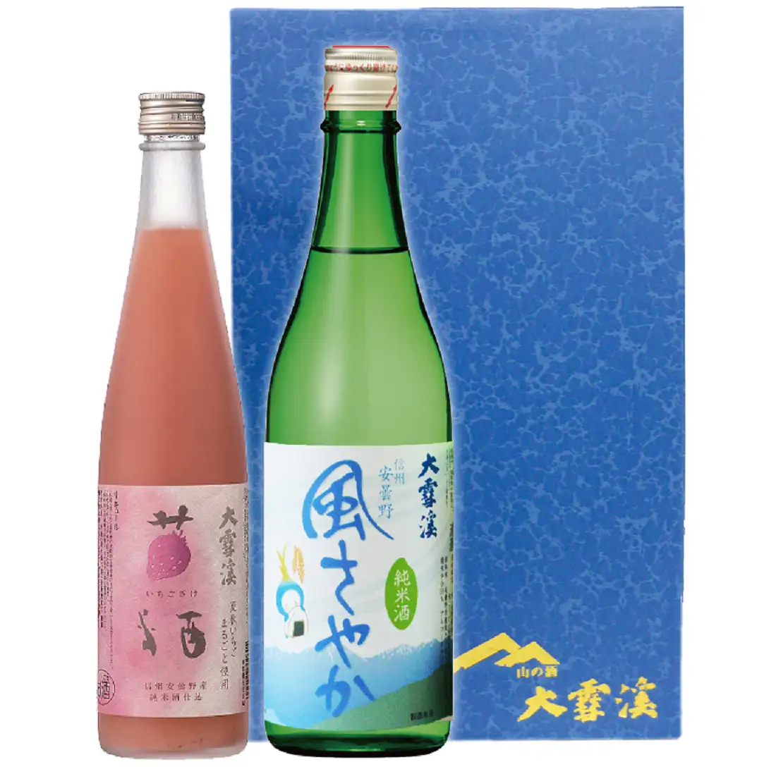大雪渓酒造　風さやか純米酒と苺酒セット【数量限定】