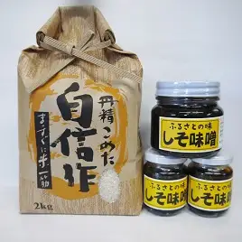 【令和7年産】佐渡高千産こしひかり2kg＆しそ味噌セット
