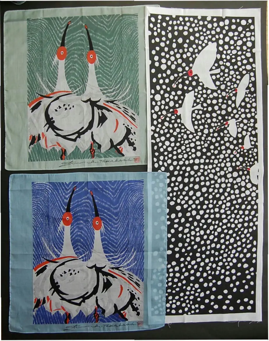 佐渡版画村オリジナルデザイン ハンカチと手ぬぐい