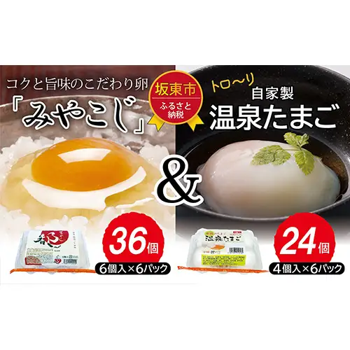 伝承卵「みやこじ」と「温泉たまご」の詰合せ No.217