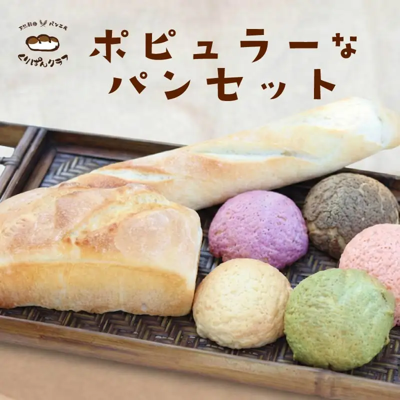 パン 『くりぱんクラブのポピュラーなパンセット』 無添加 天然 パン 手作り 天然酵母 詰め合わせ 12-100