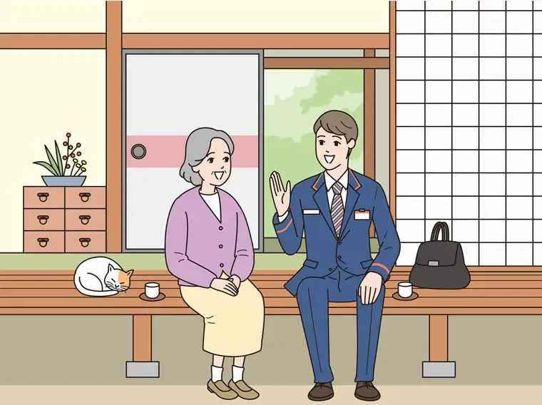 見守り 郵便局のみまもりサービス「みまもり訪問サービス(6か月間)」 郵便局 見守り プレゼント 敬老の日 見守り 母の日 父の日 訪問 見守り お礼の品 Q-02