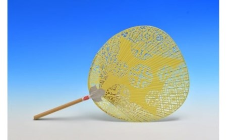 うちわ 池田含香堂 奈良団扇（小町-KAZE-）黄 伝統工芸品 うちわ 団扇 雑貨 団扇 うちわ 雑貨 プレゼント うちわ 贈答品 うちわ お礼の品 D-05 