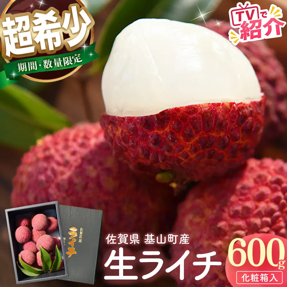 【期間限定 数量限定】佐賀県産ライチ 600g(贈答用) K060011