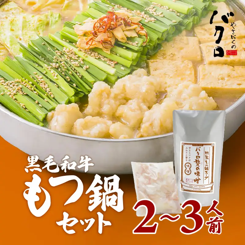 黒毛和牛もつ鍋セット2～3人前 K130-004 肉 牛肉 冷凍