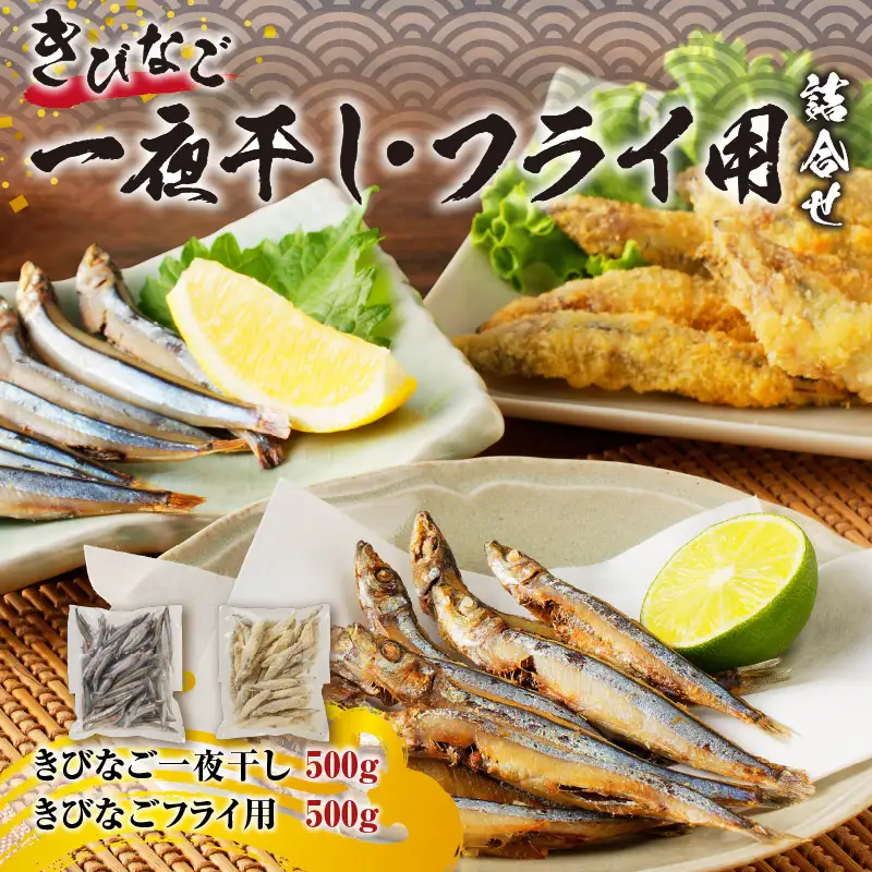 【 津曲商店 】 きびなご 一夜干し、 フライ用 詰合せ 1kg K100-001 魚 冷凍