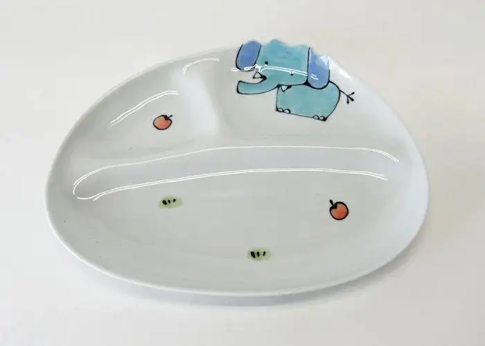 【波佐見焼】仕切り付きのお皿 ぞう 【西海陶器】1 60234｜波佐見焼 陶器