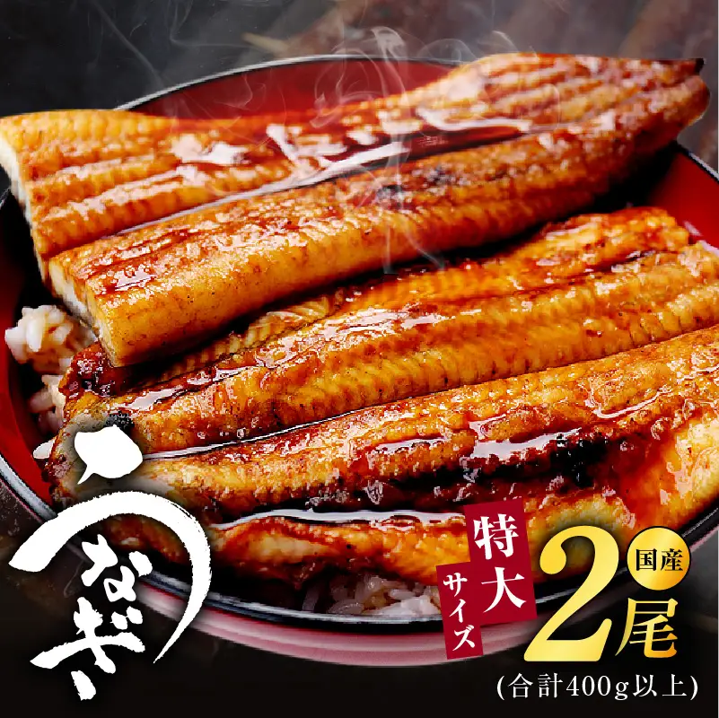 【特大2尾】国産うなぎ 400g以上