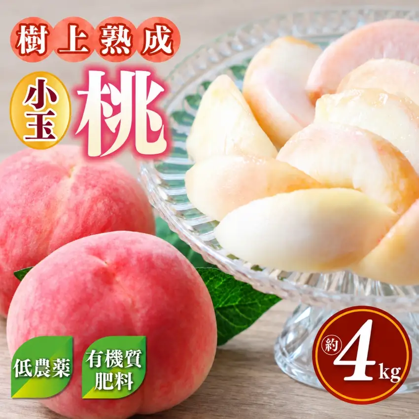桃 （ 小玉 ）約 4kg 箱 （ 13 ～ 15個 ）|  果物 桃 大容量 西岡農園 