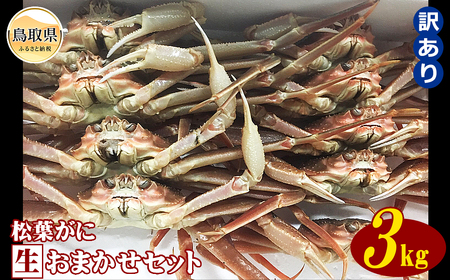  【魚倉】松葉がに 生 おまかせセット 3kg 訳あり【期間限定】_T2600172