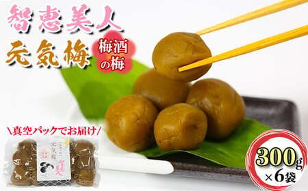 智恵美人 元気梅 （梅酒の梅） 300g×6袋セット【中野酒造】 ＜110-024＞