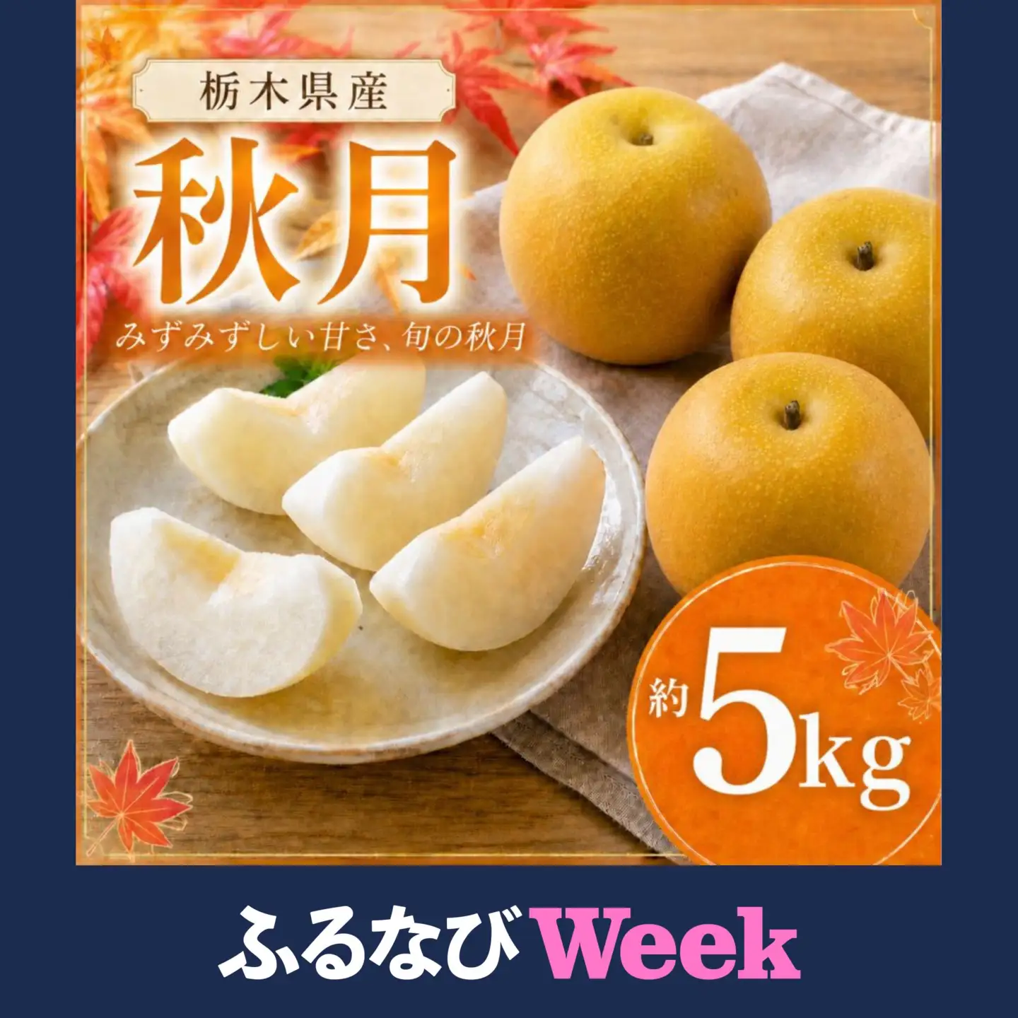 【ふるなびWEEK対象】【2026年先行予約】 秋月 5㎏ 真岡市産 梨 なし