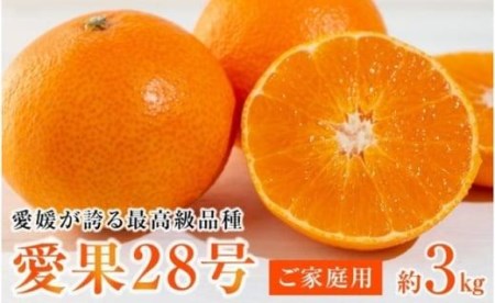 愛果28号 愛媛が誇る最高級品種【愛果28号】ご家庭用 3kg (10-15個前後) あいか ご家庭用 みかん 数量限定 みかん 愛媛県産 みかん 愛果28号 松山市 みかん 愛果28号 みかん 蜜柑 愛果28号 ミカン みかん 旬 愛果28号 愛媛県 松山市【AB0011】