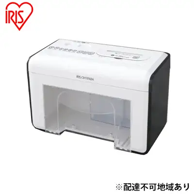 卓上ペーパーシュレッダー 小型 コンパクト 個人情報 書類 細断 P2HT ホワイト/ブラック アイリスオーヤマ 断裁 文房具 ハガキ 家庭用 はがき DM DVD シュレッター 