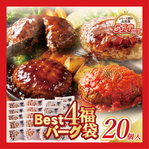 Z61-32 Best4バーグ 20個セット ハンバーグ｜福岡県福智町｜ポイント制