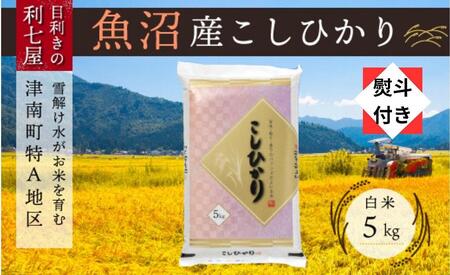 魚沼産コシヒカリ 白米5kg ※2025年10月以降発送予定 【熨斗付き】 |津南町 魚沼