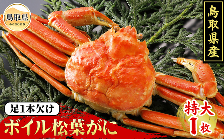 鳥取県産　浜茹で松葉がに　特大（訳あり）【期間限定】_T2600093