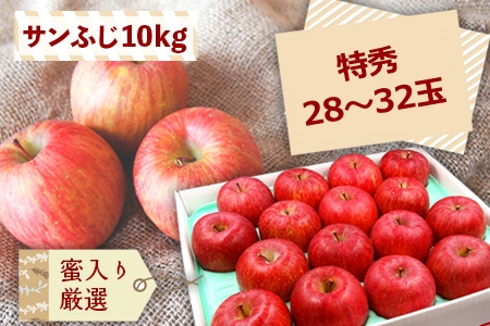 【2026年発送】蜜入厳選！「特秀」サンふじりんご10kg_H138(R8)