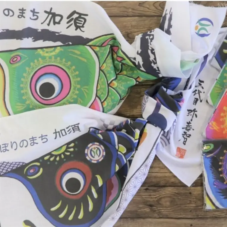 加須市オリジナル「こいのぼり手ぬぐい」４種セット　手ぬぐい