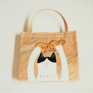 【限定柄】タカハシカヨコ 米袋バック 「生姜柄」 大四角サイズ KOME TOTE オリジナル エコバッグ 
