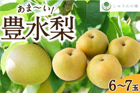 【ふるさと納税】【先行予約】しゅうたの畑 あまーい♪ 豊水梨 6玉から7玉 【2026年8月下旬より順次発送予定】 梨 なし ナシ 豊水 ほうすい フルーツ 果実 果物 常温 送料無料 福岡県 うきは市
