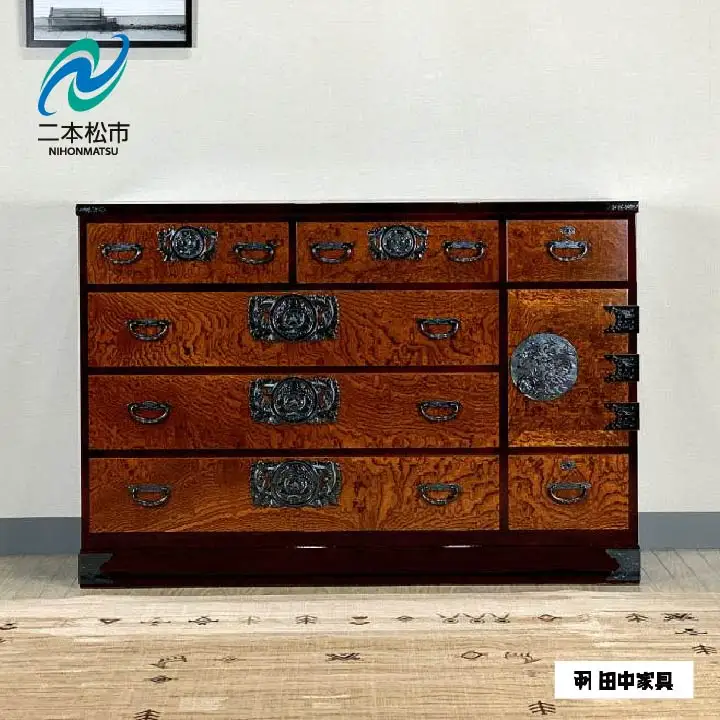 46時代箪笥 片開付 《創業明治2年 田中家具 謹製》【田中家具】