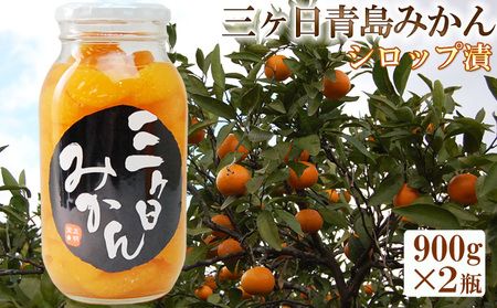 最短翌日～5営業日以内発送 三ヶ日 青島みかん エキストラライト シロップ漬  2本（900g×2本）【配送不可：北海道・沖縄・離島】 加工食品 瓶詰 果物 フルーツ コク 甘味 人気 特大 手作業 子供 大人 安心 