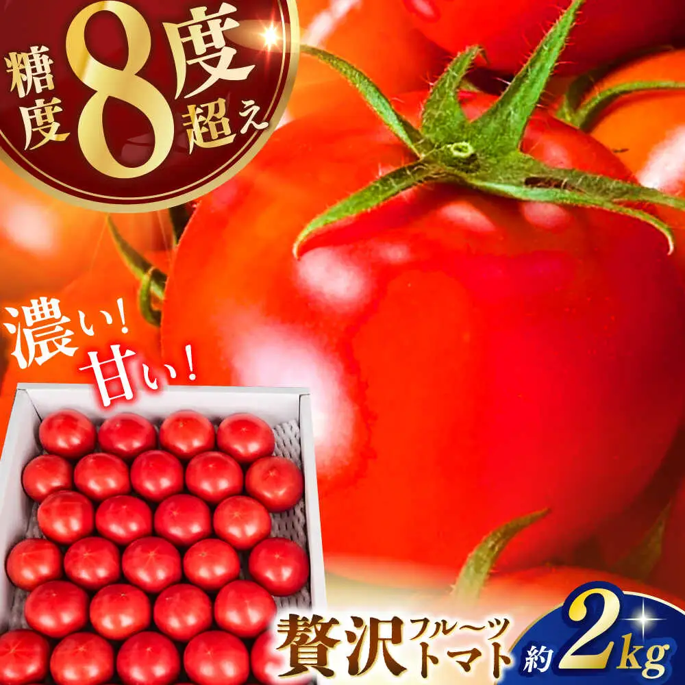 【先行予約】 高知県高知市産 贅沢フルーツトマト 約2kg 〈2027年2月初旬～5月中旬まで発送〉 / トマト とまと フルーツトマト 2kg 2キロ 野菜 果物 サラダ お弁当 デザート 【片山農園】 [ATCI001]