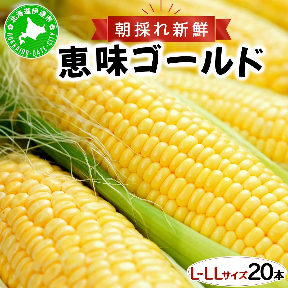 【 2027年先行予約】北海道 朝もぎ とうもろこし 恵味 ゴールド L-LLサイズ 20本【55250829】