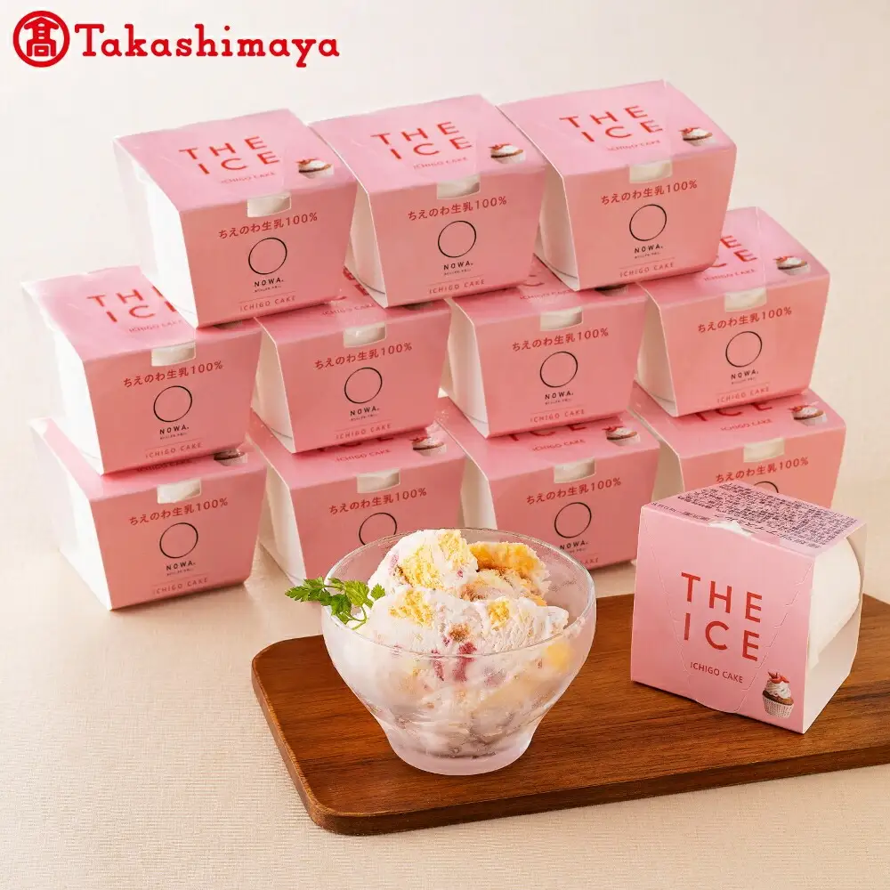 THE ICE いちごケーキ12個 高島屋選定品 【TK0000067】（ あいす アイス アイスクリーム いちご イチゴ 苺 北海道 別海町 人気 ふるさと納税 ）