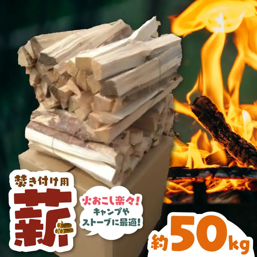 信州伊那谷産　松の薪　（焚き付け用）1箱　4束入り　２５ｋｇ相当×２箱｜松の薪 焚き付け 長野県 伊那市 キャンプ BBQ アウトドア【016-15】