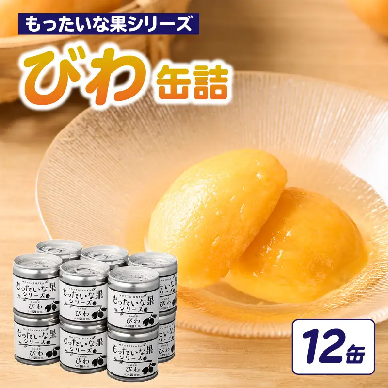 【訳あり】 もったいな果シリーズ びわ 缶詰 M2号缶×12缶 セット 国産 007-023